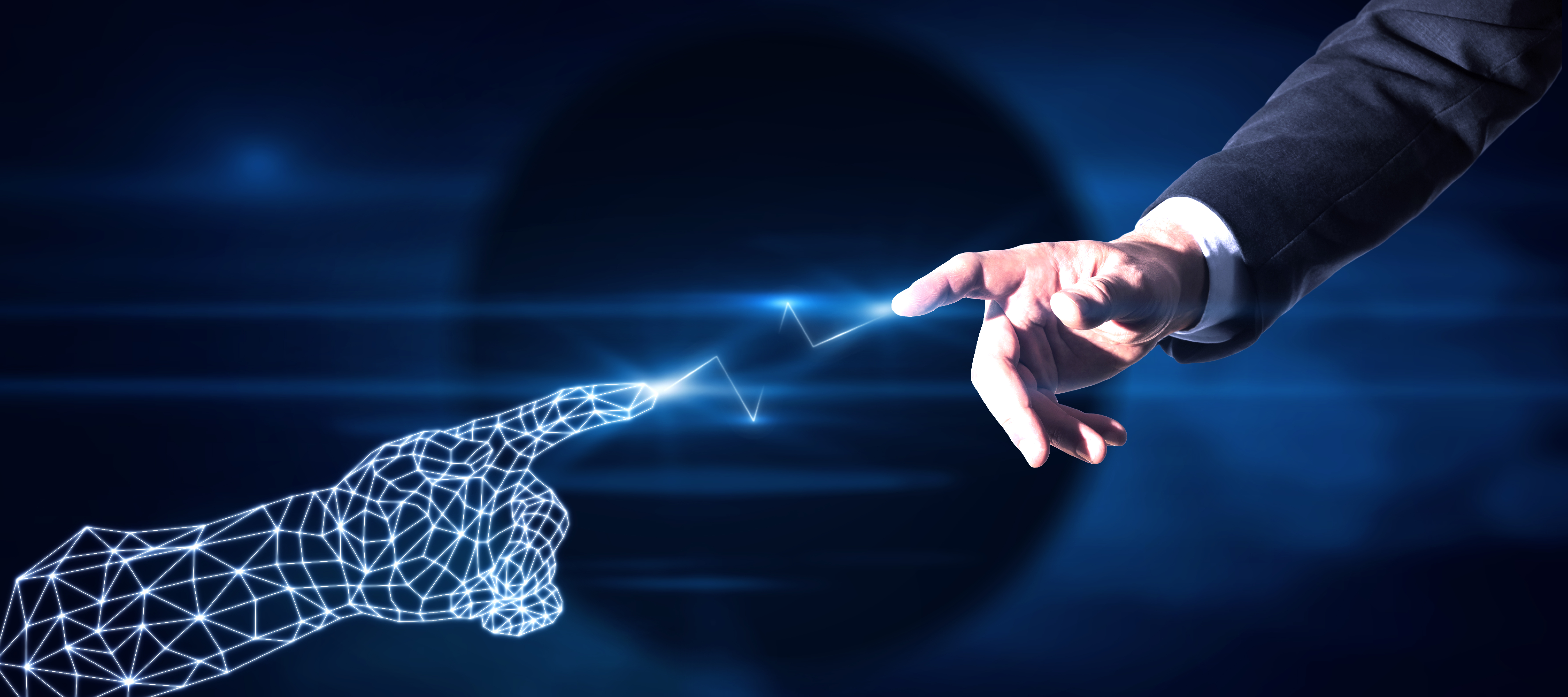 A customer acquisition strategist’s hand with technology