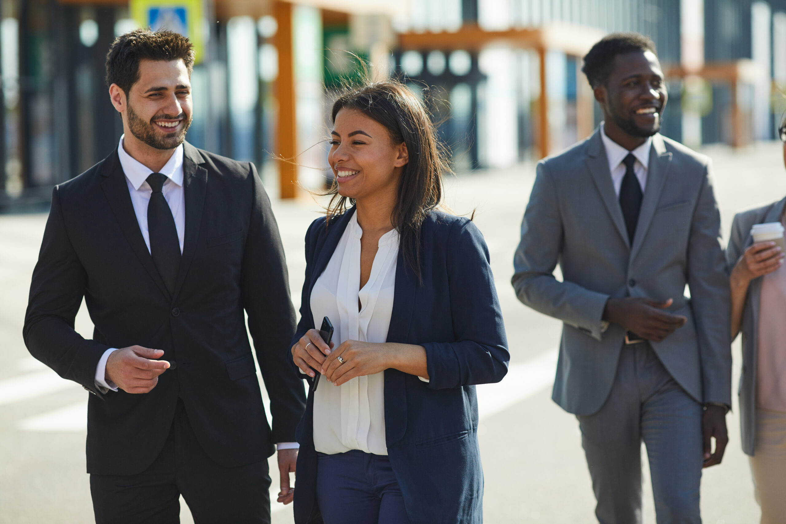 Three people getting into sales in the field