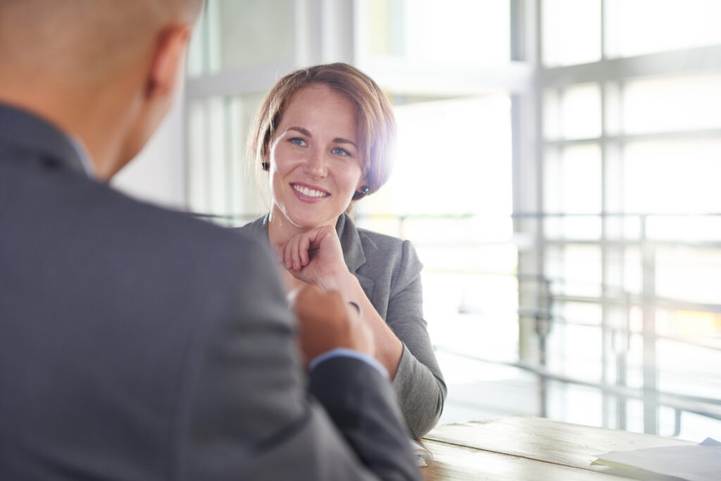 A summer sales intern listening to another person